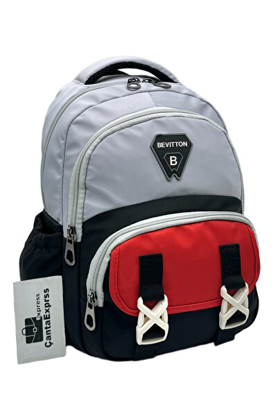 ÇantaExpress Grey-Black Lightweight Water-Resistant Unisex Luxury Nursery Kin...