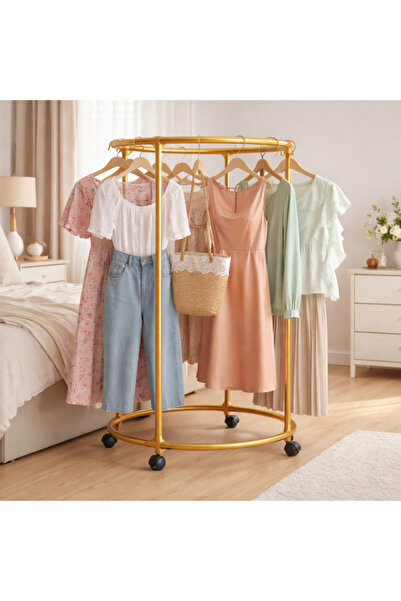 MODALITE Rotating clothes rack, Stainless steel, Swivel wheels, Modern design...