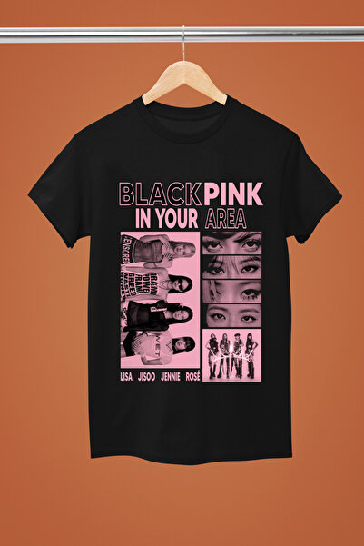 MAGORS تيشيرت BLACKPINK K-POP مطبوع P قطن U بأكمام قصيرة للشباب والأطفال