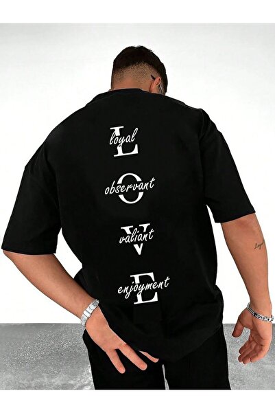 LELVANİ Ανδρικό μπλουζάκι με στάμπα αγάπης και κειμένου