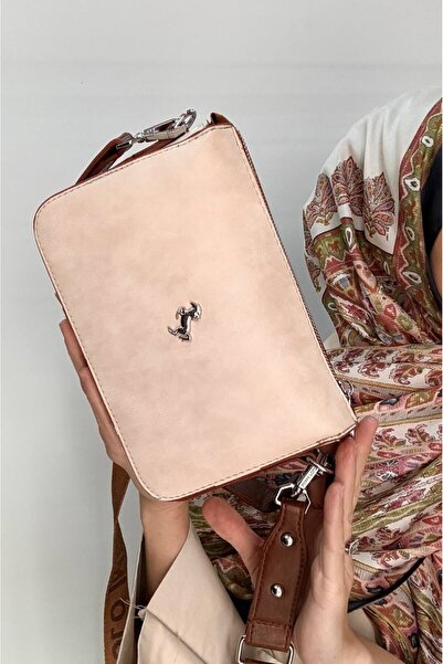 Çanta Trend Miami Polo Clup 4-Compartment Women's Bag with 2 Straps and Criss...