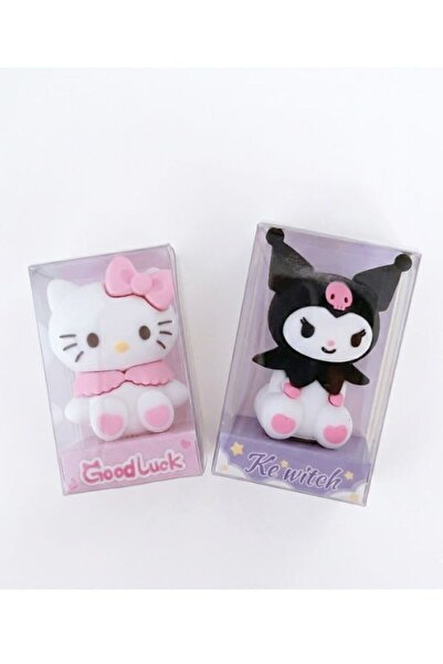 GÜMRÜK BEY Hello Kitty Kuromi 2-Piece Eraser and Pencil Sharpener Set