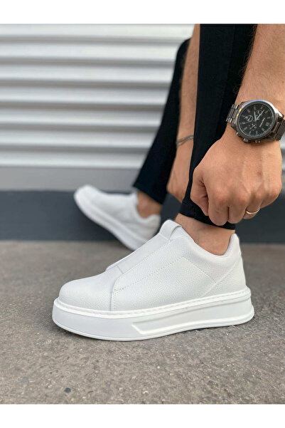 pabucmarketi White Elastic Men's Sneakers