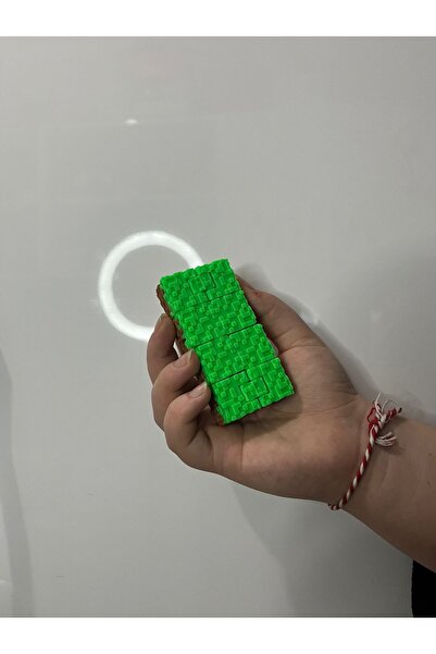 KSY 3D Minecrat Çimen Sonsuz Küp Anti Stres – Katlanabilir Fidget Küp