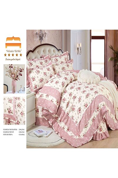 ZUBI HOME Duvet Cover Set Set - 4 Pieces, Soft Touch Cotton with Ruffles, 2 P...