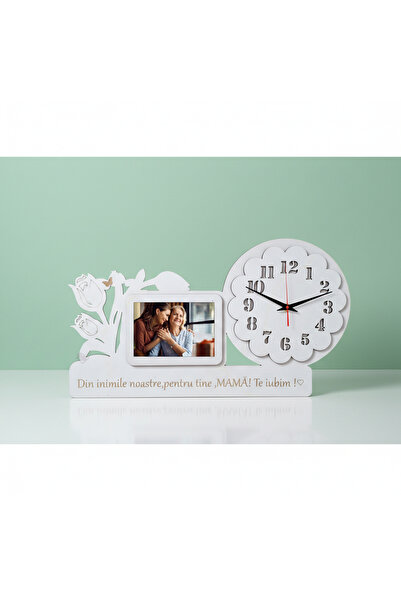damoro Wall clock with 1 photo, For Mom, Wood