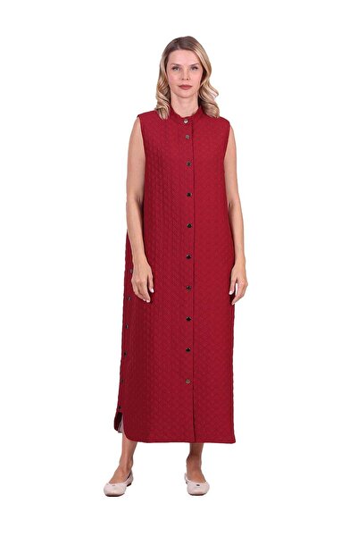 Invee Quilted Vest Bordo