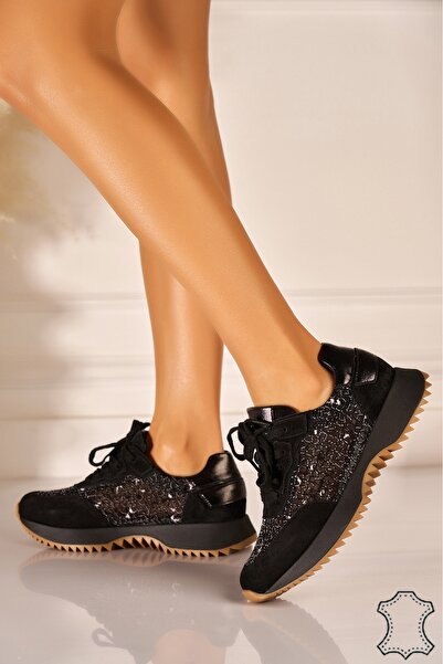 Joana Μαύρα Σουέτ Δερμάτινο Αθλητικό παπούτσι Carla 39