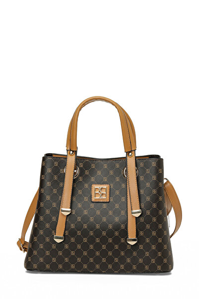 Butigo MNG SALLANTI AKS KL 6FX KAHVE MULTI Kadın Kol Çantası