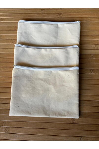 S&R 3 komada šminke Torba debelo sirovo platno Torba Štampano k Vezena k Punc...