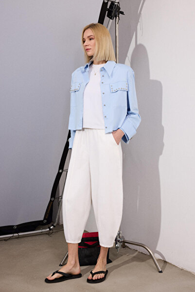 Touché Privé Gabardine Balloon Pants with Elastic Waist