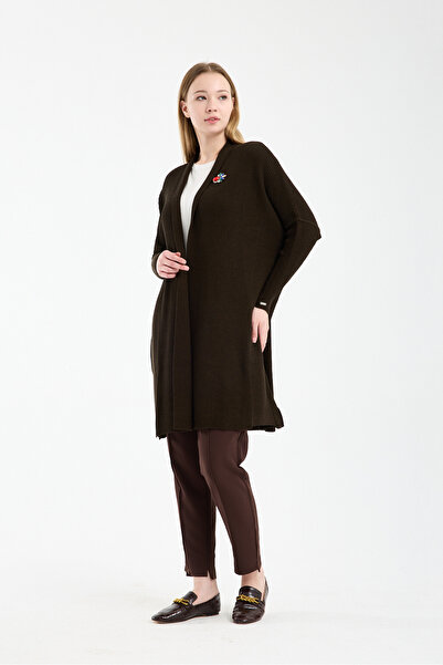 Invee ياكوت صوف سترة تريكو بني