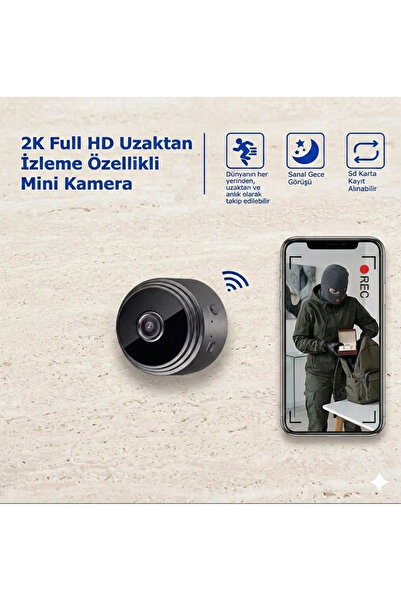 CNS GRUP Full HD Uzaktan İzleme Mini Kamera 4K Mini kamera