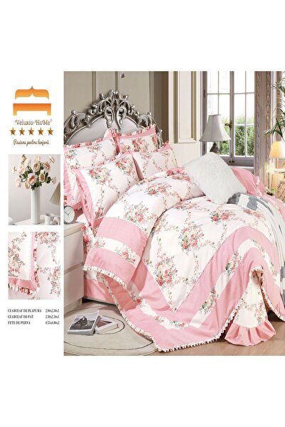 ZUBI HOME Duvet Cover Set Set - 4 Pieces, Soft Touch Cotton with Ruffles, 2 P...