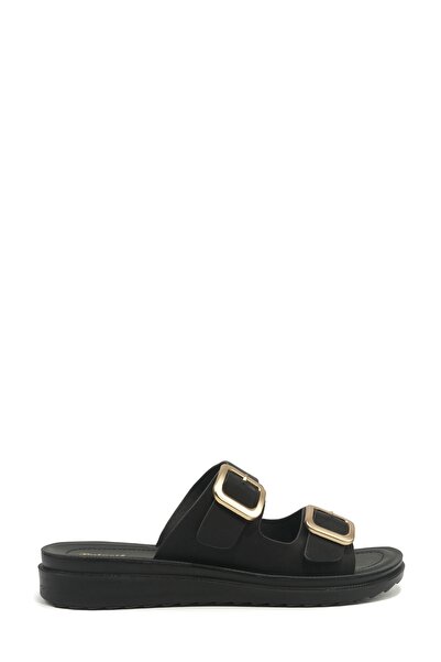 Polaris 407079.Z6FX Μαύρες γυναικείες παντόφλες