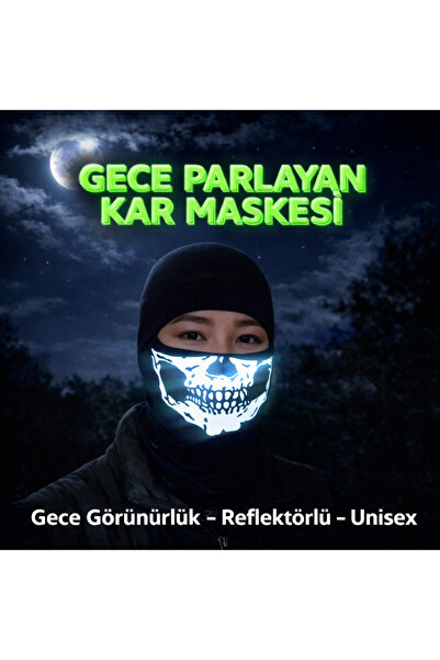 thermo Sport Reflektörlü Kar maskesi Balaklava Motokurye Kask Altı İçin Uygun...