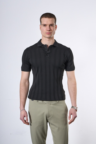 Mesfeno Κέντσελ Ριγέ Πλεκτό Μπλουζάκι Πόλο