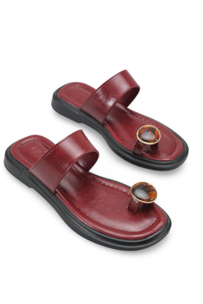 Riccon Women's Flip Flops Slipper 0012286 Cherry Rustic