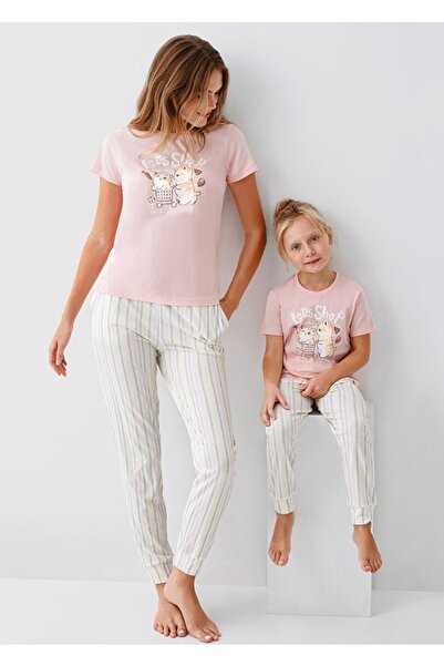 Latelier Midumi Arnetta, Anne-Girls Yellow/Pink, Striped Pajama Sets (Sets So...