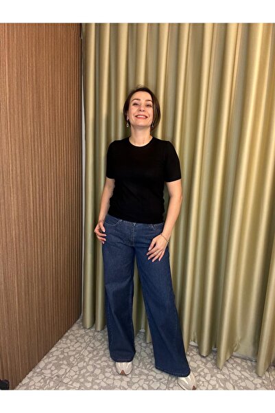 MU&ME BOUTİQUE Jeans with Silvery Accents (Wide Fit, 1 Size Small Should Be O...