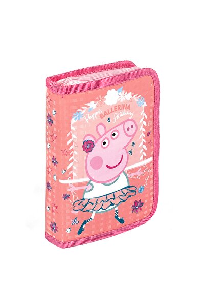Peppa Pig School textile pencil case, 1 compartment, Peppa Pig, Pink, 21 cm