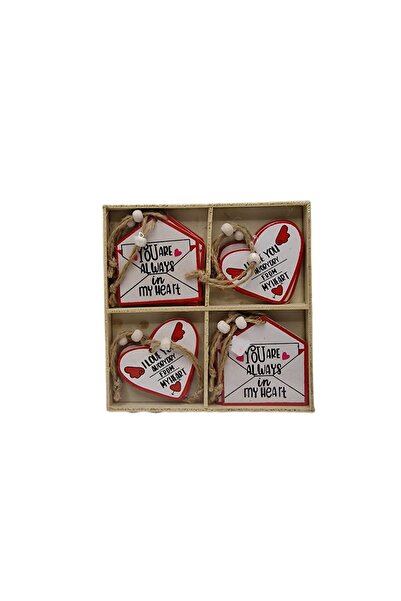 decotoys Ornament Lemn 12/set Valentines Day