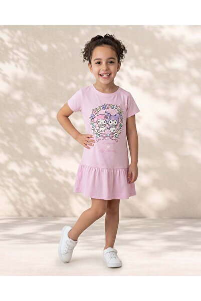 REDTAG Girls Lilac Kuromi Allover Print Nightshirt
