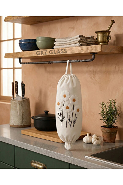 gkzglass home dekor 1 Adet Hediyelik Poşetlik & Punch Keten Poşet Düzenleyici...