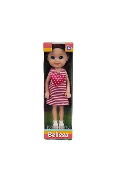 Noriel Papusa Belissa in rochita, 15 cm, Rosu