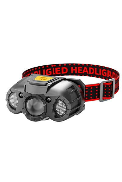 Avaleea Lanterna LED de Cap, cu Suport Inclus, Incarcare USB Tip C, Raza 100-...