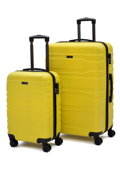Fossil 2'li Valiz Seti Büyük - Kabin Boy Sarı 123X – Ultra Hafif, Geniş Hacim...