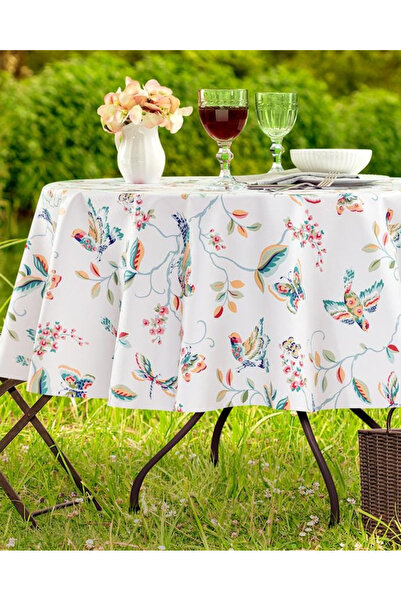 her evemağaza فيوليت بي في سي مفرش طاولة 140 سم أبيض