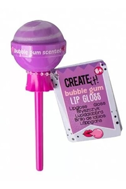 Create It Balsam pentru buze Create It! Forma de acadea, Bubble gum, Mov