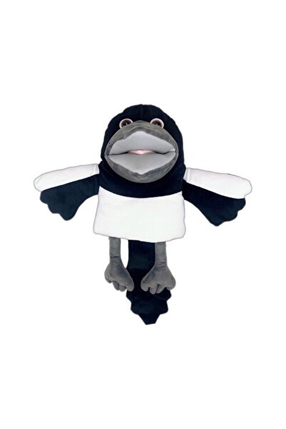 Avaleea Hand Puppet for Puppet Theater, Plush, 30 cm, Bird Model, Black/White