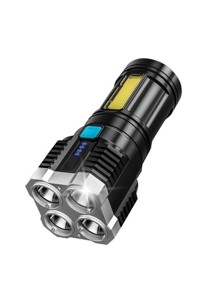 Avaleea 2 in 1 Tactical LED Flashlight, 4 Lighting Modes, COB Projector Type,...