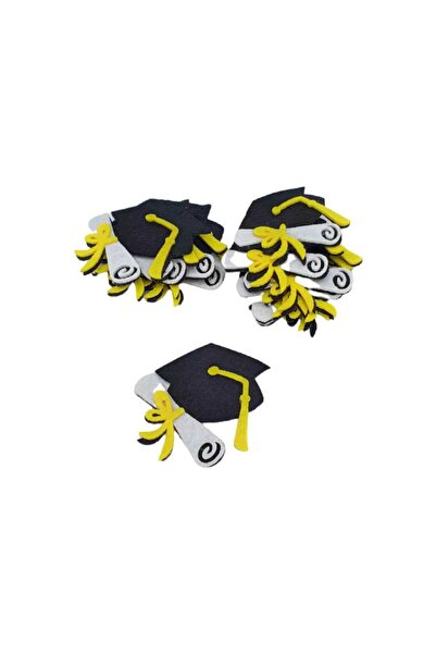 decotoys Figurina fetru 12/set chipiu absolvent.