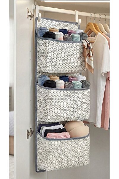 Saatistan 3 Katlı Kapı Arkası Organizer, Bebek ve Çocuk Banyo Düzenleyici