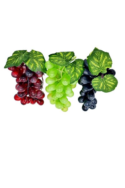 decotoys Struguri plastic ornament 17cm 3/set