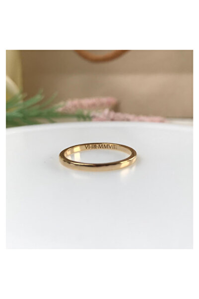 MirariTakıAtölyesi 925 Ayar Gümüş İnce Düz Alyans Altın Kaplama 2.5 mm – Mini...