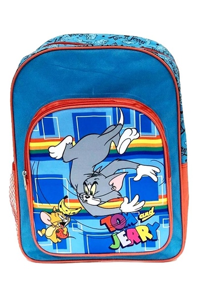 OEM Ghiozdan mic de gradinita cu 2 compartimente Tom and Jerry, 37 cm