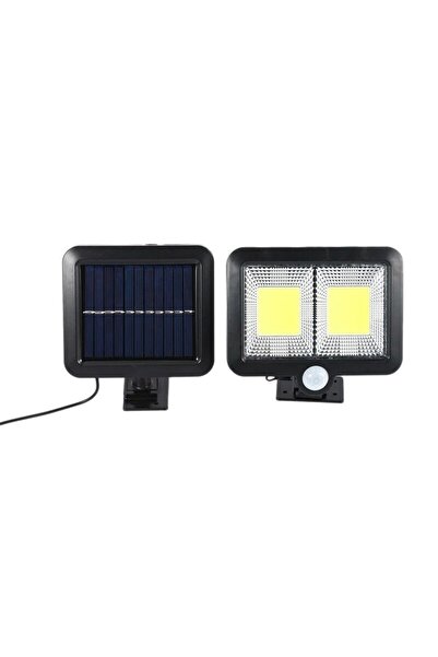 Avaleea Lampa solara cu senzor de miscare, 108 COB LED, 2 grile, IP65, negru