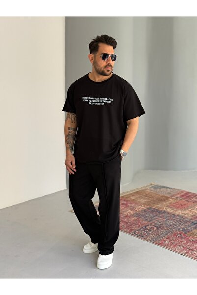 Baycombine35 قص بالليزر تي شيرت - تفاصيل درزات بدلة رياضية للرجال مكونة من قط...