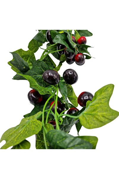 decotoys Ghirlanda frunze cu cirese 5/set 2.40m