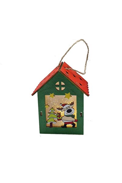 decotoys Ornament casuta cu led de Craciun