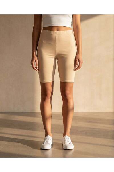 REDTAG شورت رياضي نسائي بيج اللون لركوب الدراجات