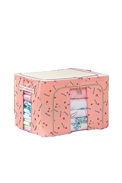 Avaleea Foldable Storage Box, 66 L, Oxford Fabric, 50x40x33 cm, 2 Windows, Fr...