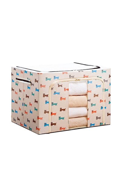 Avaleea Foldable Storage Box, 66 L, Oxford Cloth, 50x40x33 cm, Front Window, ...