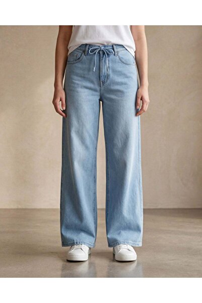 REDTAG بنطلون نسائي طويل بلون أزرق فاتح سهل الارتداء