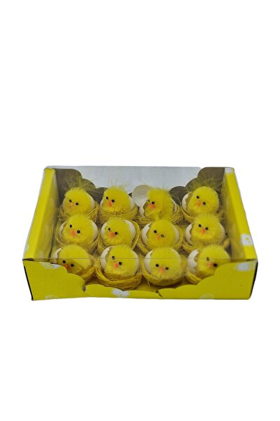 decotoys Ornament paste pui plastic in cosulet 12/set