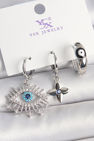 online kapsulavm avm alışveriş Brass Silver Color Zircon Stone Eye Model Evil...